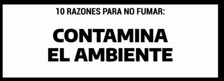 10 razones para no fumar: contamina el ambiente